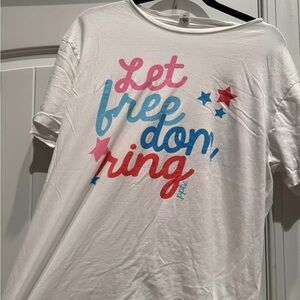 White with Colorful Print